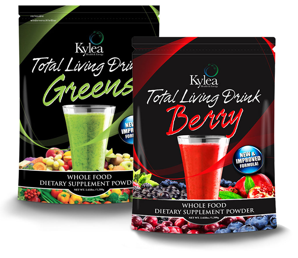 Total Living Drink Greens & Total Living Drink Berry Combo Pack ($20 Off)